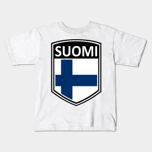 Flag Shield - Suomi Kids T-Shirt